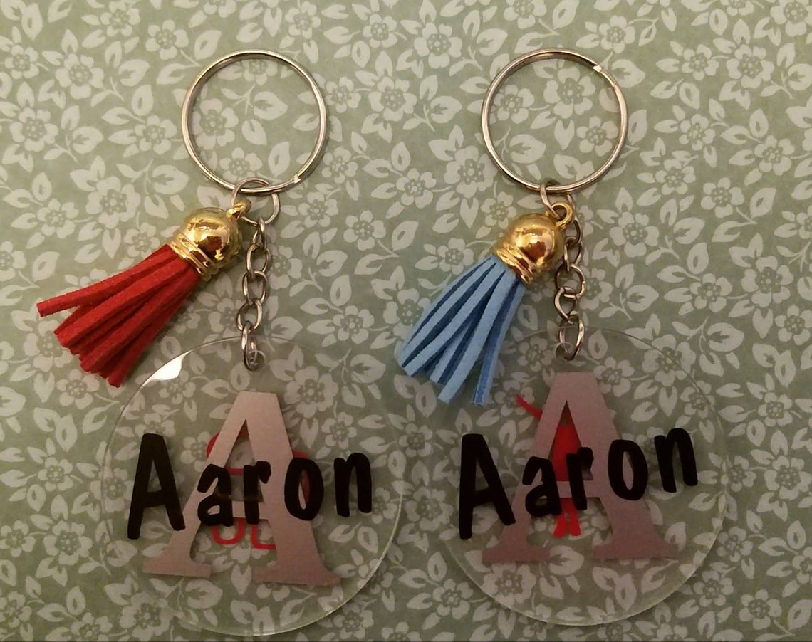Personalised keyrings ideal for school bags lunch boxes and Etsy