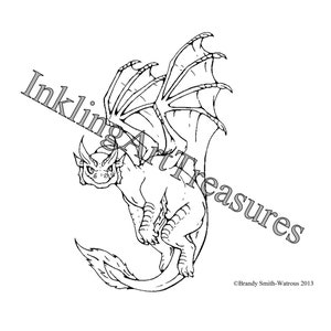 Hungry Dragon Tattoo flash, Tattoo Design, Illustration, Line Work, Outline, Coloring Page, Vinyl Cutter, Cricut
