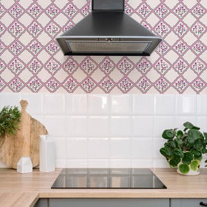 Floral Wallpaper Roll 10m Colourful  &#39;Tulip Trellis&#39; | Paste to wall | Retro Vintage Cottage Coquette Bouquet Heritage Interior Wall Decor