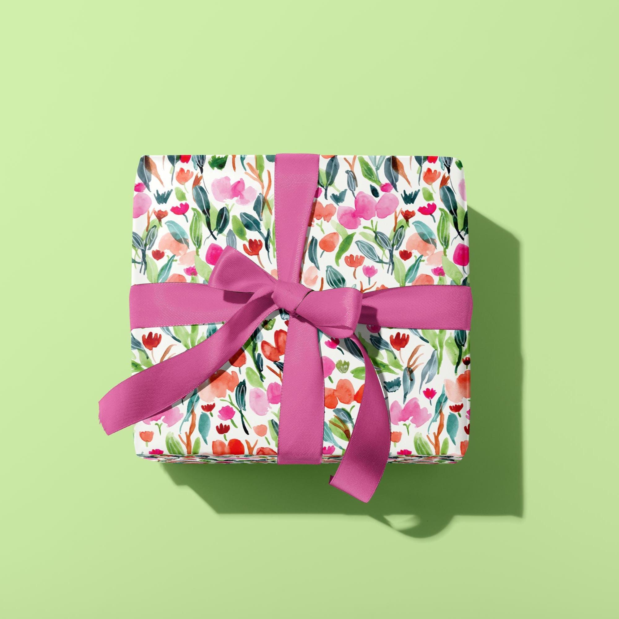 Tulip Floral Gift Wrap Sheet: Recycled Silk Paper, A2 Size