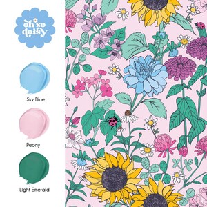 Floral Wallpaper Roll: 'Enchanted Garden' Cottagecore Style image 2