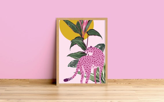 大感謝セール 『 A Martina 』by pink in Cheetah 絵画/タペストリ