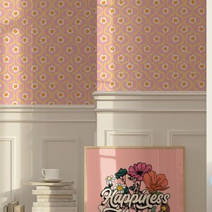 Wallpaper Wiggle Wiggle Blau Wavy von Oh So Daisy | Vliestapete 10 Meter Rolle | Retro Vintage Wohnkultur