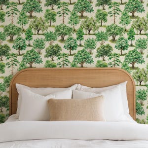 Woodland Wallpaper Roll 10m Boutique Trees | Paste to wall | Nature Country Cottagecore Farmhouse Tree Vintage Home Decor Watercolour