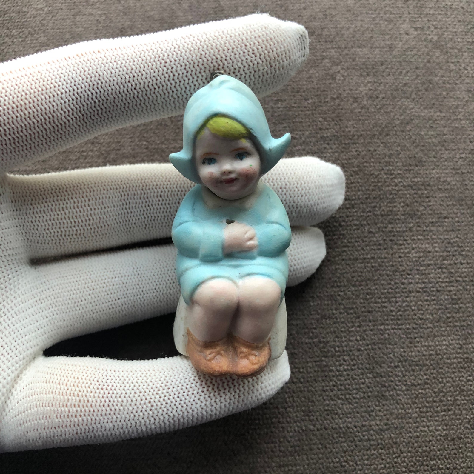 1 x Antique german porcelain nodder doll Hertwig 2.4 inch 6 Etsy