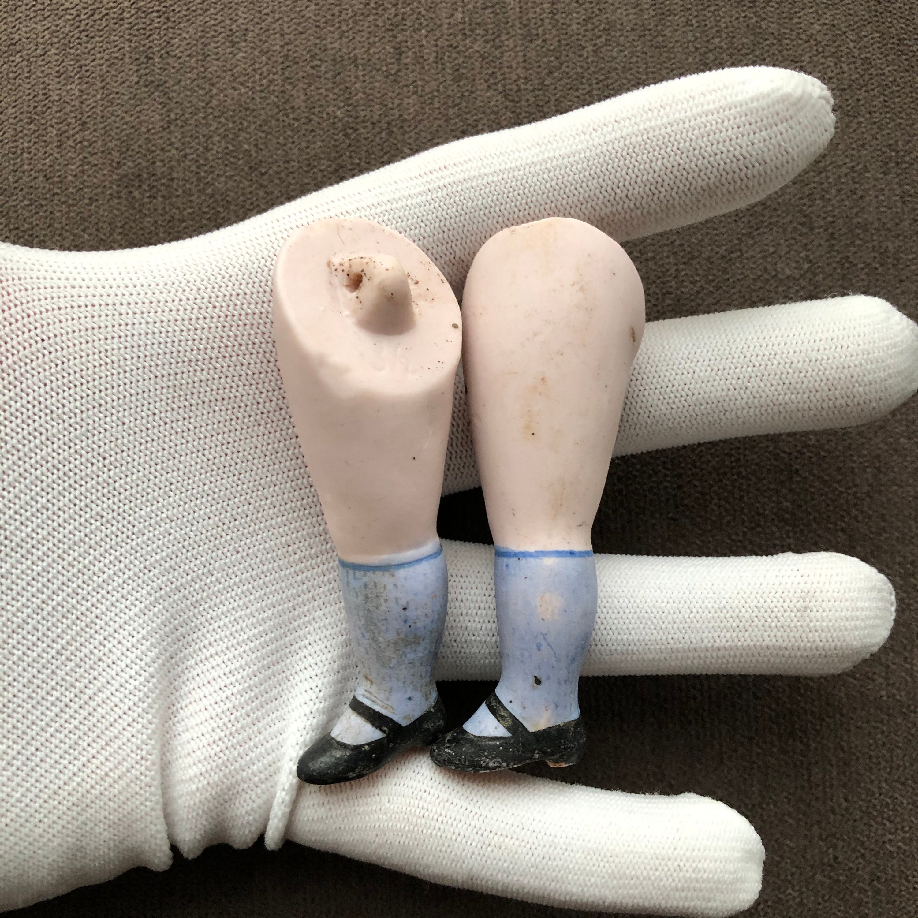 1 pair bisque doll legs 2.8 inch 7 cm Hertwig Germany Etsy