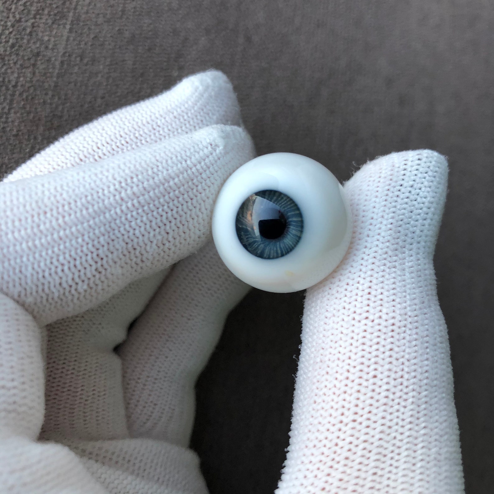 1 Pair Antique Glass 20 Mm Blue Doll Eyes 1910s Lauscha Etsy