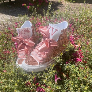 Bling High Top Converse, Personalized, Custom Bling Converse Sweet 16, Quinceañera