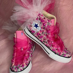 Pink High Top Converse, Birthday Converse, Converse