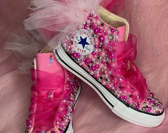 Pink High Top Converse, Birthday Converse, Converse