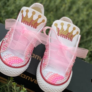Personalized Crown, Bling Shoes, Birthday Shoes, Converse
