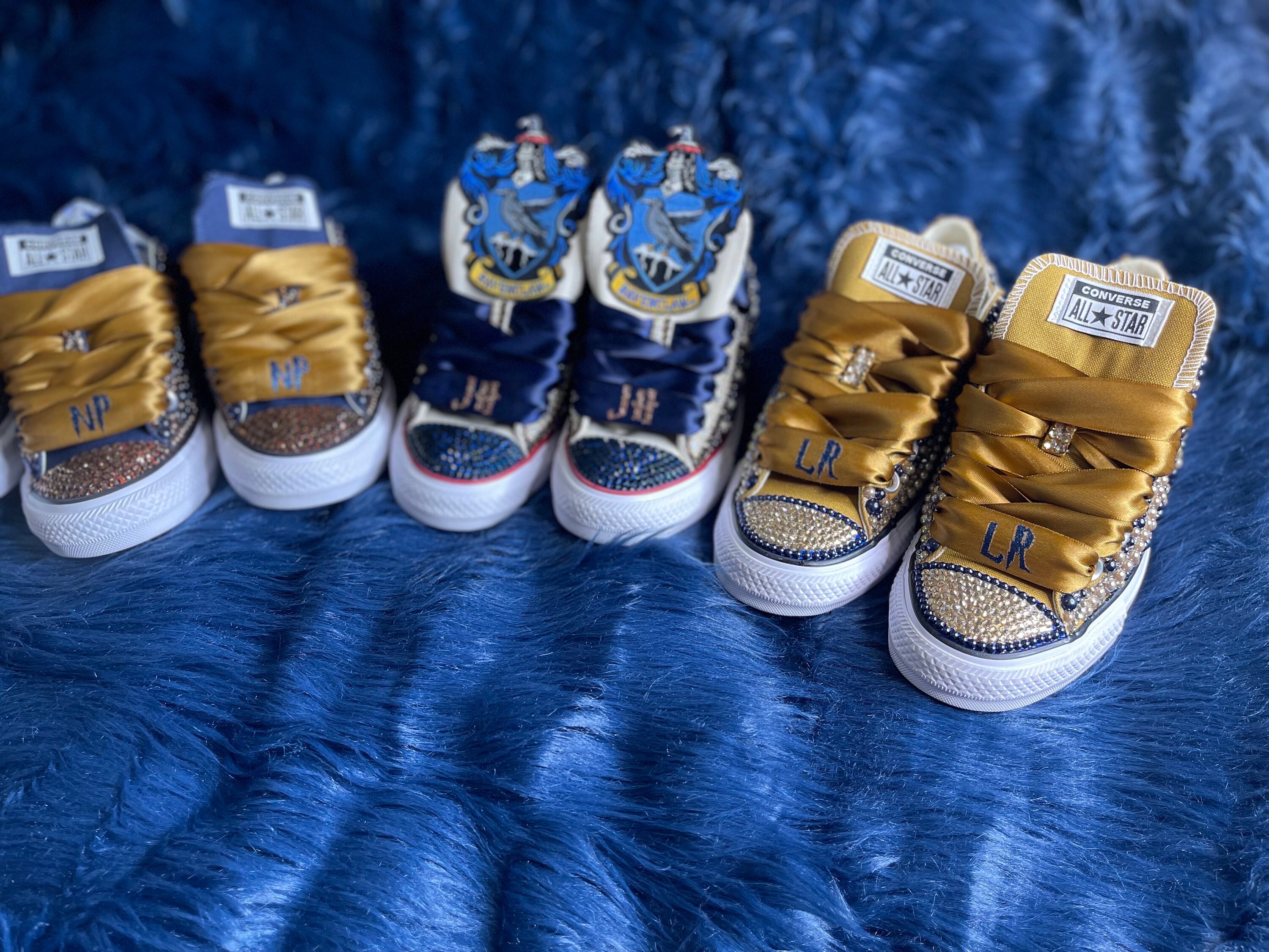 Harry Potter Inspired Converse Ravenclaw Ivory Etsy