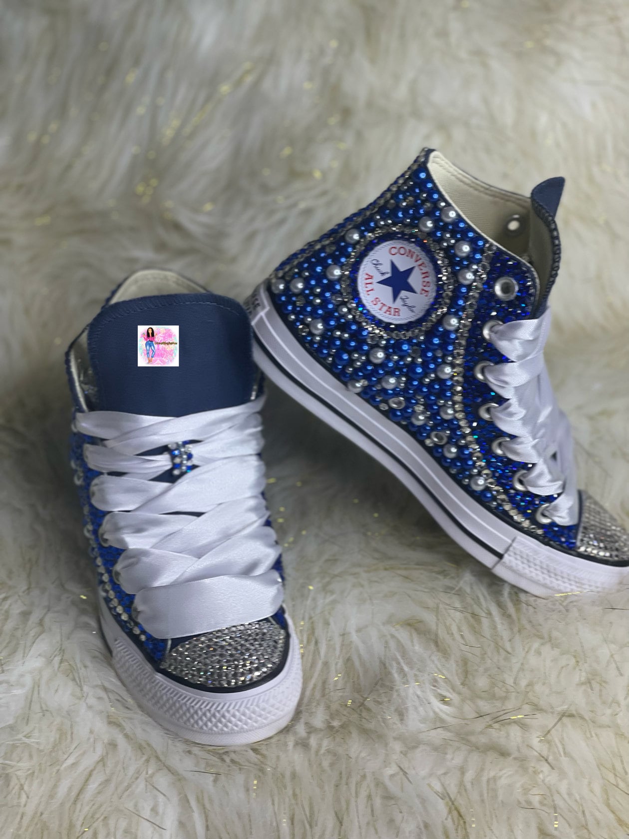 Converse Royal Blue High-Tops vintage 5 preloved converse chuck taylor all star seasonal canvas high top  main image 2