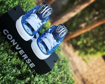 royal blue sparkly converse