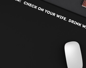 Funny Husband Gaming gift, gamer mouse pad, streamer gifts, black mouse pad desk decor