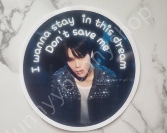 BTS Jimin Solo sticker I wanna stay in this dream Don't Save me Sticker for Army kpop fans gifts park ji min 지민 솔로 Crazy 스티커