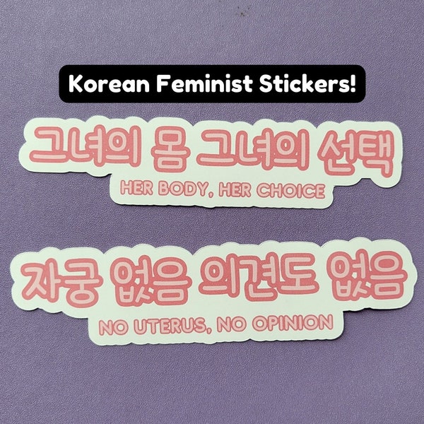 Womens Rights Sticker, Korean Stickers, Feminist Stationary, Korean Stationary, Korean Gifts for her, Protest stickers, Female Empowerment