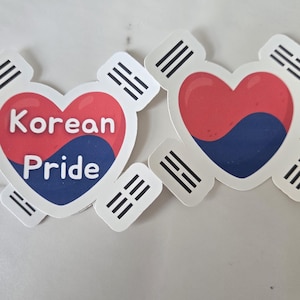 Korean Flag Sticker, Korean Sticker, Waterproof Korean Sticker, South Korea Planner Stickers, Traditional Korean Pride Journaling Gifts