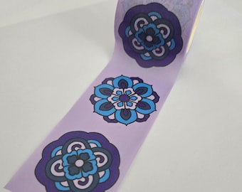 Korean Washi Tape, Dancheong Flower Washi, Floral decorative tape