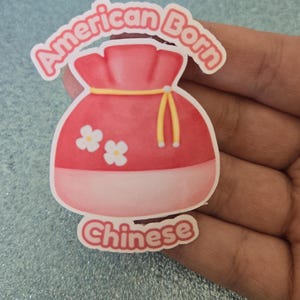 American Born Chinese Sticker, abc Sticker, Chinese Sticker, Chinese Art Sticker, Chinese Purse Sticker, Chinese Pride Sticker, Cute Chinese