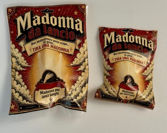 Madonna da lancio CORTO | scultura antistress ironica | tira una madonna, non bestemmiare a vuoto !!!!