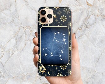 Zodiac Gemini Phone Case in Clear - Celestial Star Sign Constellation - Astrology - iPhone 14 Pro Max 13 mini 12 11 XS X XR SE Samsung S22