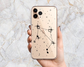 Libra Zodiac Phone Case in Clear - Celestial Star Phone Case - Astrology - iPhone 15 Pro Max 14 Plus 13 Pro 12 mini 11 Samsung S24 Ultra S23