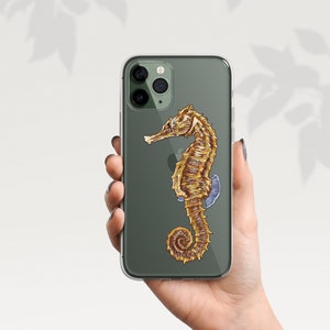 Seahorse Phone Case in Clear Ocean Animals Tropical Sea Creatures iPhone 15 Pro Max 14 Plus 13 mini 12 11 XS X XR SE Samsung S22 S21 画像 6