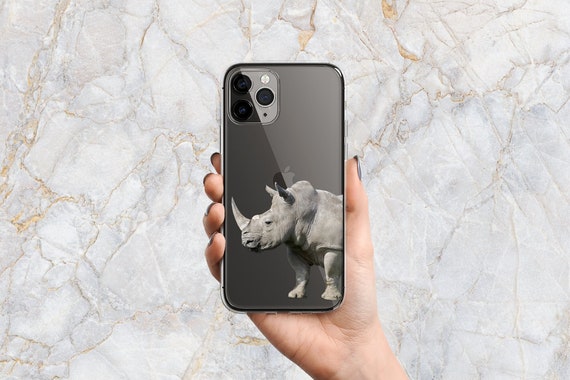 Rhino Phone Case in Clear Wild Animal Phone Case Rhinoceros iPhone 15 Pro Max iPhone 14 Pro 13 Mini 12 11 XS X SE Samsung S22 S21 Etsy UK