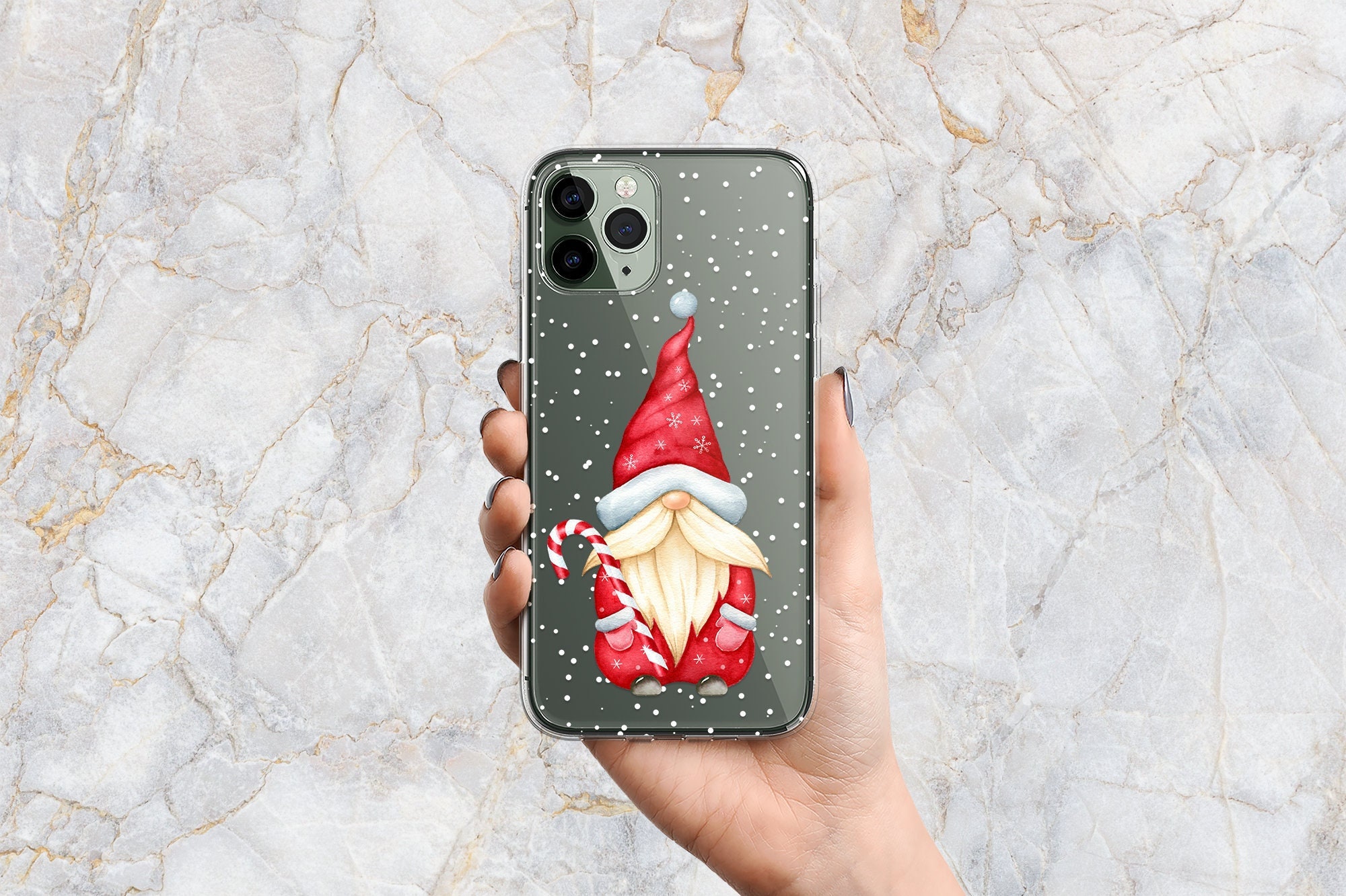 Cute Christmas Gnome Phone Case in Clear Cute Winter Holiday Gift iPhone 15  Pro Max 14 Pro 13 Mini 12 XS X XR SE Samsung S22 Ultra S21 - Etsy