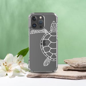 Sea Turtle Phone Case in Clear - Ocean Animal - Beach Tropical - iPhone 16 Pro Max 15 14 Plus 13 Pro 12 mini Samsung S25 Ultra S24 PLUS S23