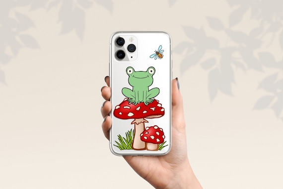 Flower Phone Case Botanical Whimsical Floral Mushroom iPhone Case Fairytale iPhone 11 XS Samsung Clear Phone Case iPhone 12