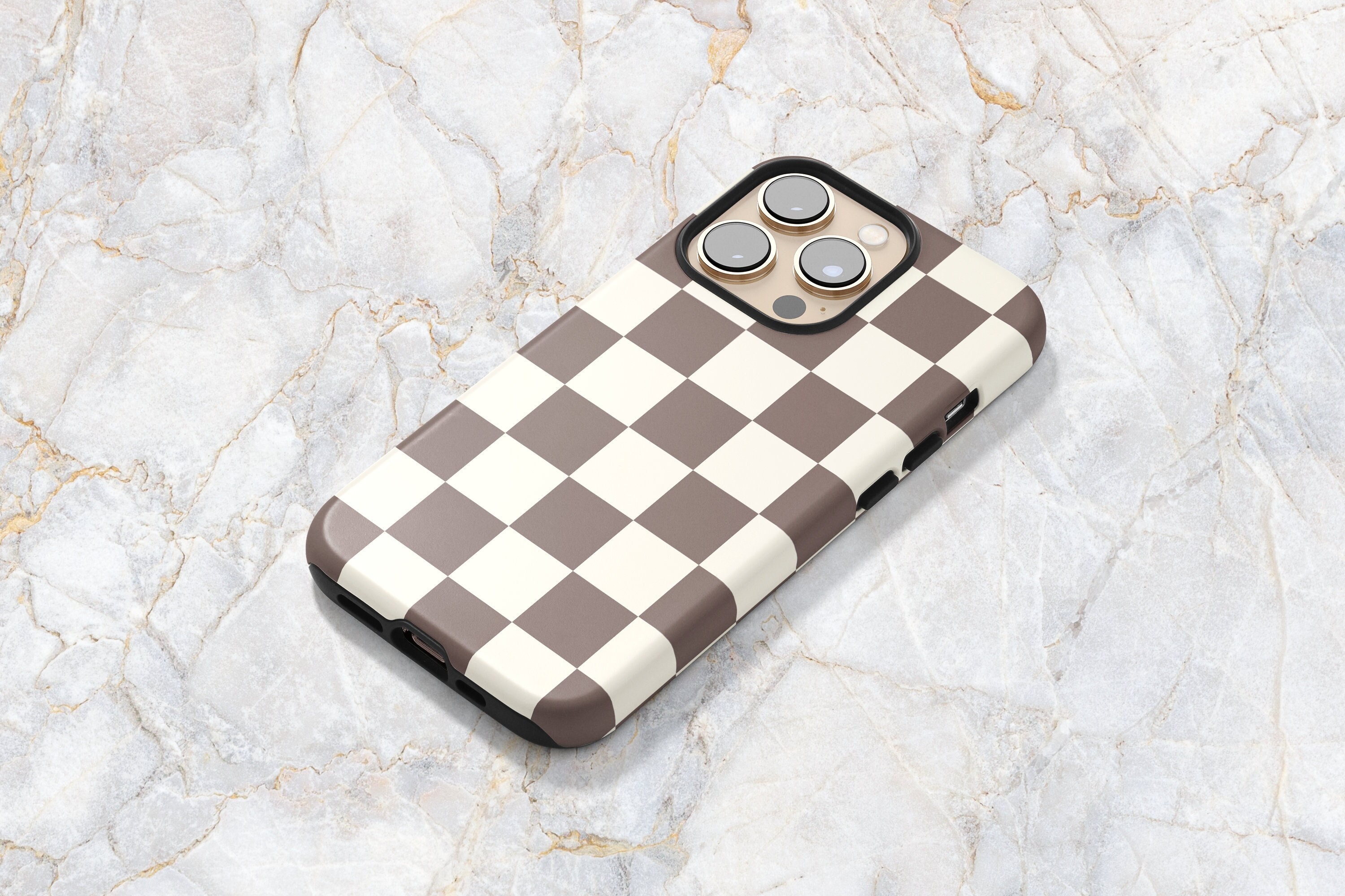 Neutral Checkerboard  Abstract Retro Case · Shipmycase