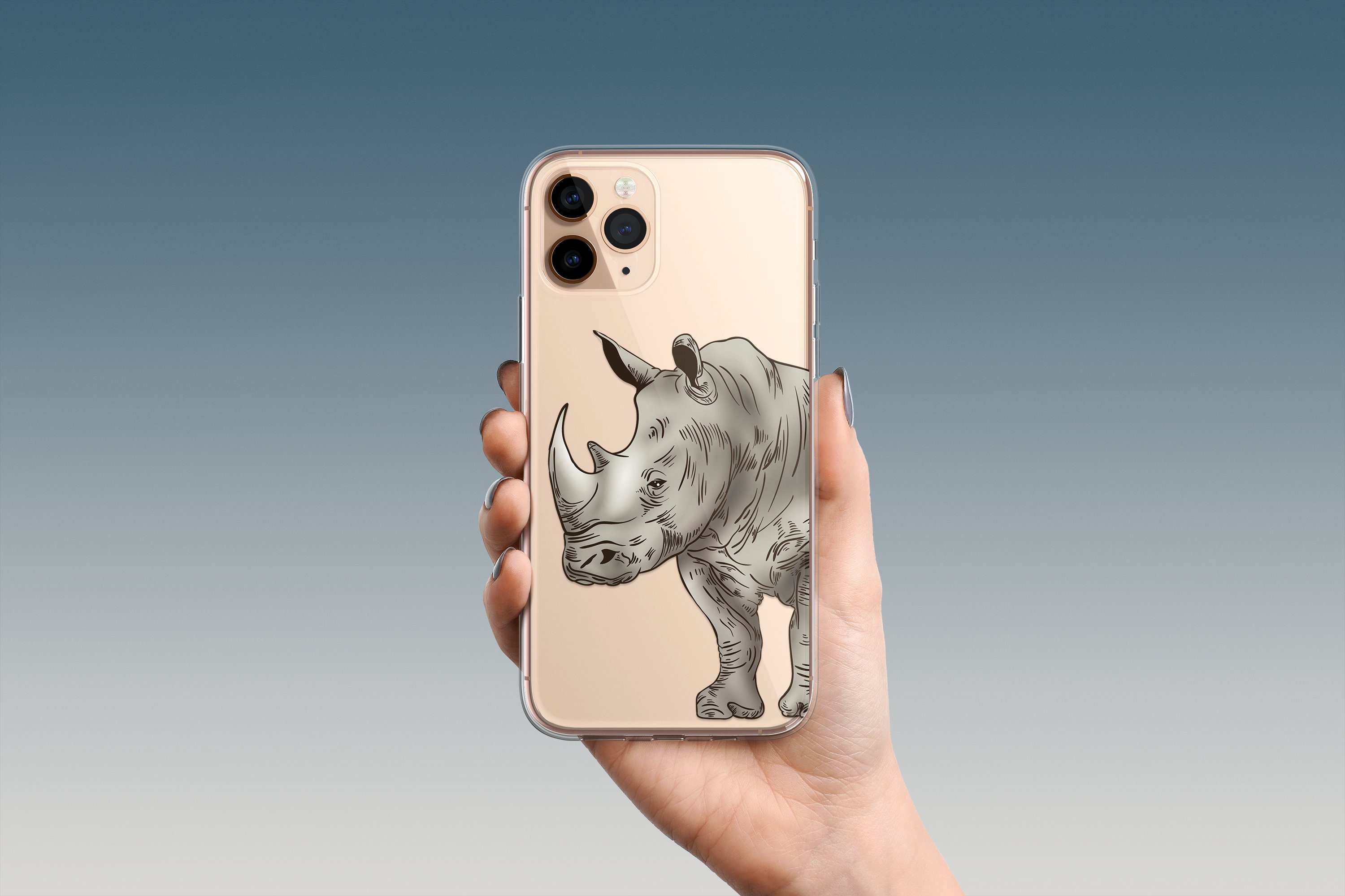 Rhino Phone Case Animal iPhone Case Rhinoceros Wildlife Etsy