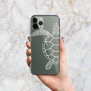 Sea Turtle Phone Case in Clear - Ocean Animal - Beach Tropical - iPhone 16 Pro Max 15 Plus 14 Pro 13 12 mini 11 Samsung S24 Ultra S23 S22