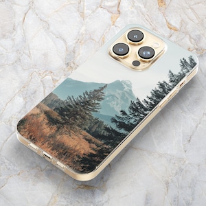 Mountain Landscape Phone Case in Clear - Nature Scenery Phone Case - iPhone 16 Pro Max 15 Pro 14 Pro 13 mini 12 11 XS X Samsung S24 S23 S22