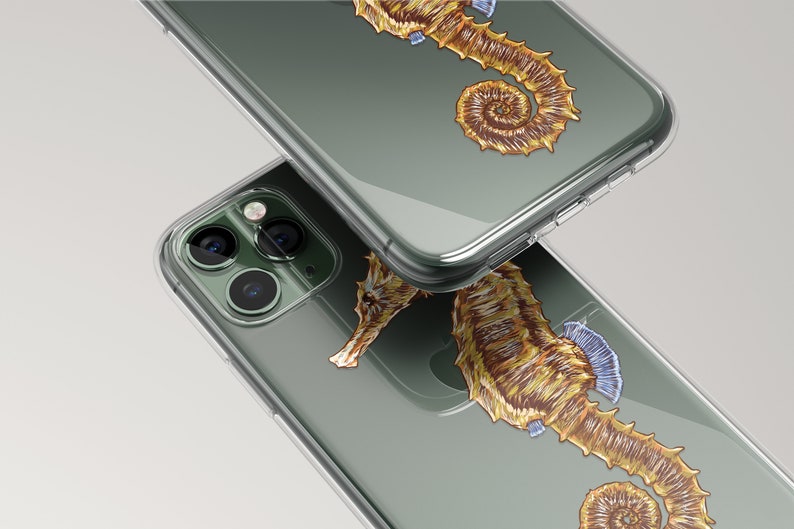Seahorse Phone Case in Clear Ocean Animals Tropical Sea Creatures iPhone 15 Pro Max 14 Plus 13 mini 12 11 XS X XR SE Samsung S22 S21 画像 3