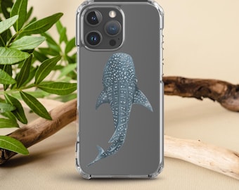 Whale Shark Phone Case in Clear Realistic Ocean Animals Sea