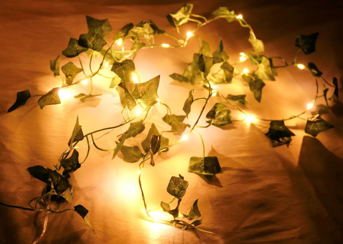 Ivy string lights 7ft leaf string lights vine lights Ivy Etsy