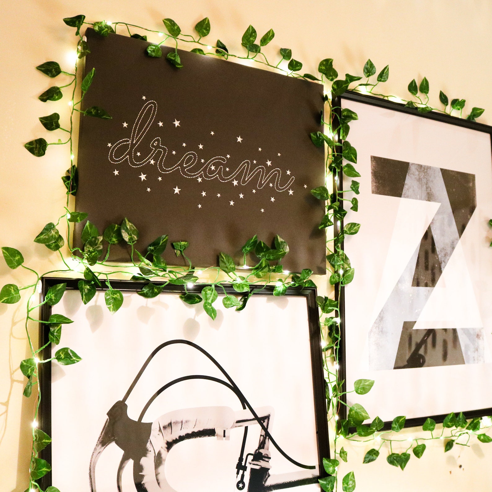 Epipremnum Aureum String Lights Vines With Lights Leaf Garland Etsy