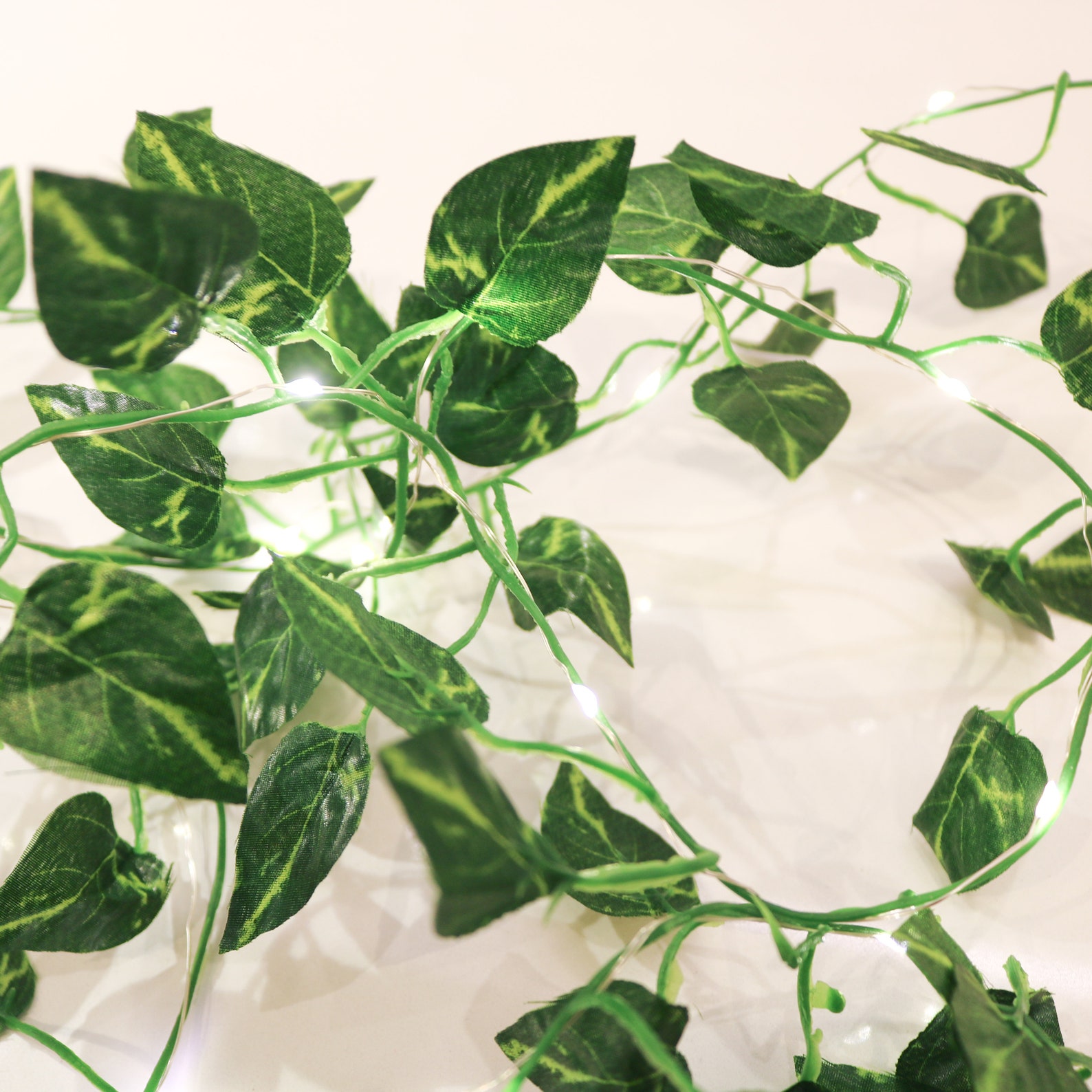 Epipremnum Aureum String Lights Vines With Lights Leaf Garland Etsy