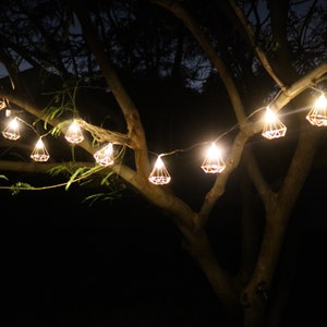 Diamond string lights, rose gold dia lights, fairy string lights, hanging lights, string lights for home decoration, Battery operated lights