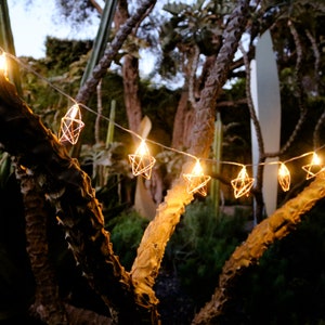 Big star string lights, rose gold star lights, fairy string lights, star hanging light, string lights for home decor, Battery operated light