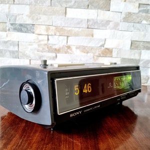 rare Ancien radio réveil SONY Black Light digimatic lifetime légère