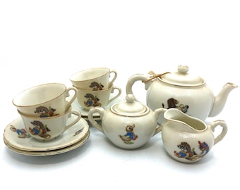 Antieke servies jaren twintig/ dertig kind china thee set pop