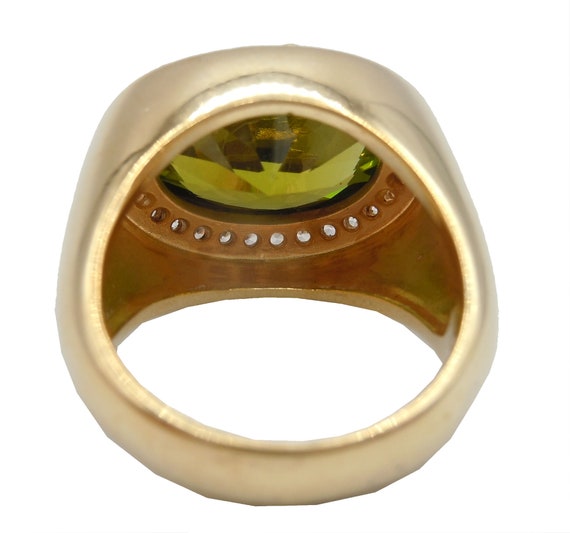 Ring mit Peridot - Statementring vergoldet RG57 - image 4