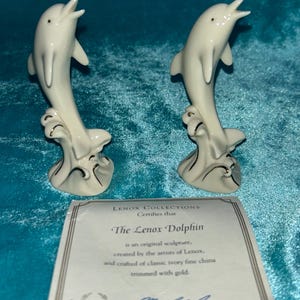 Lenox DOLPHIN pair trimmed with Gold