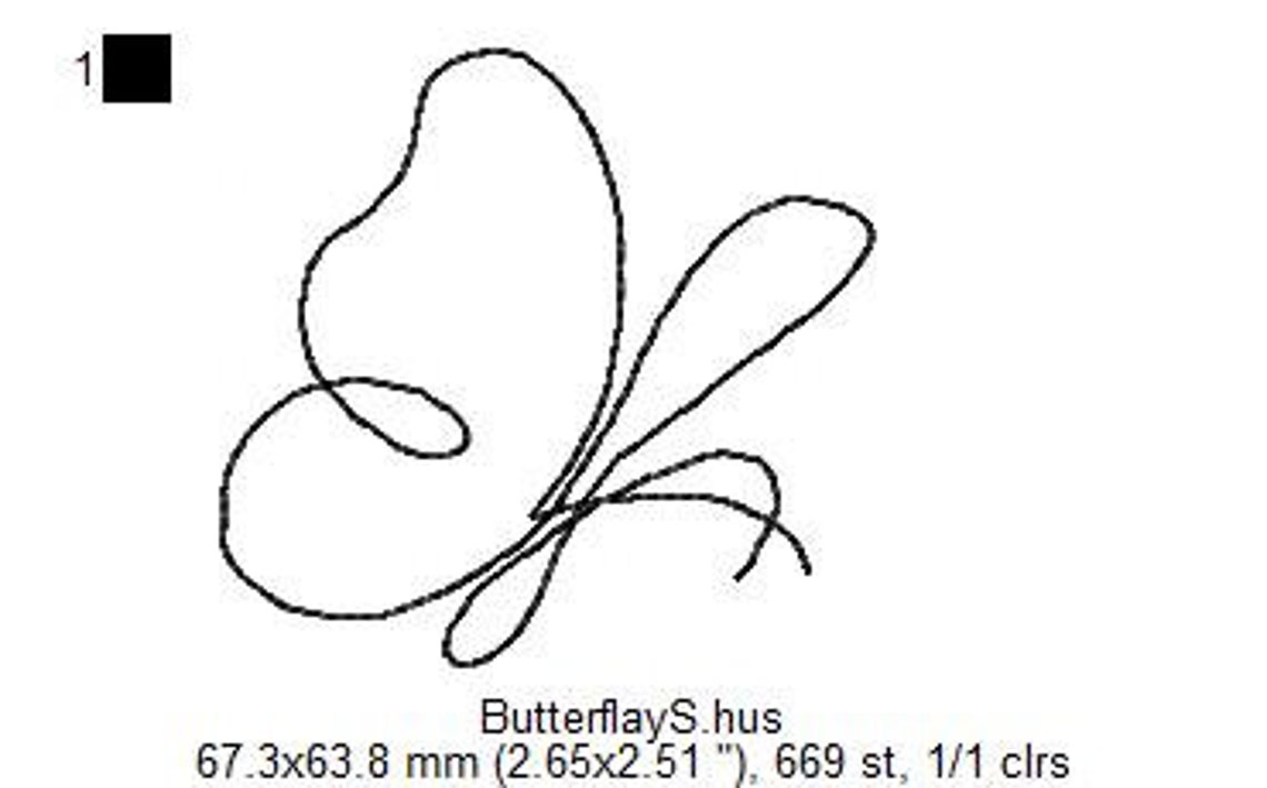 Butterfly one line embroidery design embroidery file  etsy