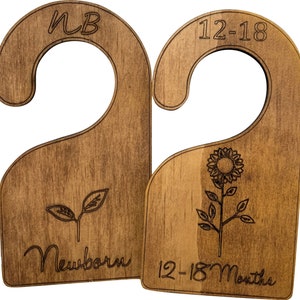 Sunflower Baby Nursery Closet Dividers Hangers, Clothes Divider, Size Markers, Mother or Mommy to be, Infant, Toddler, Baby Shower Gift