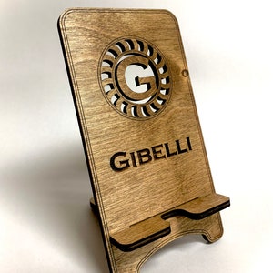 Custom Laser Engraved Personalized Charging Stand, Cell Phone Stand, Wood Docking Station, Perfect Gift for Co-Worker, Office, or Teacher